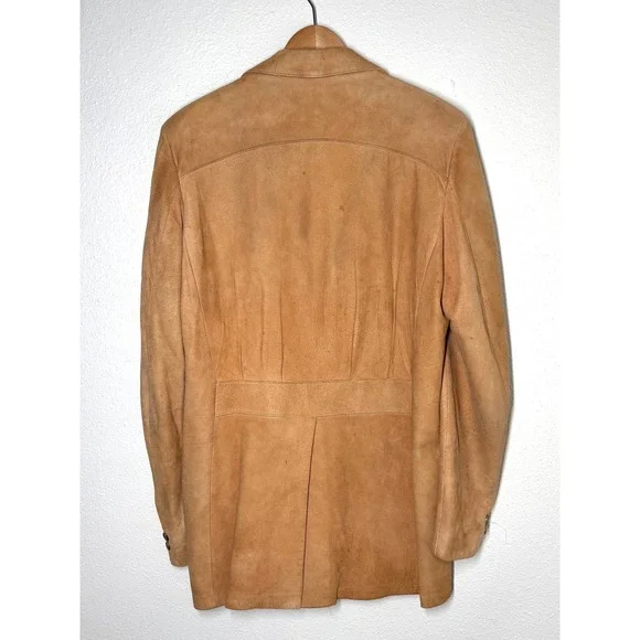VTG Scully Jacket Mens 42L Soft Leather Suede Western Cowboy Rancher Two Button - Picture 2 of 12